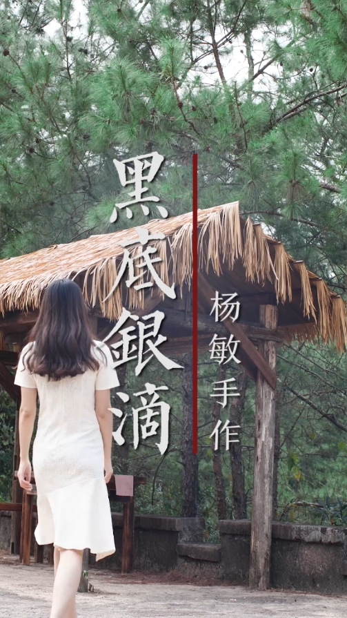 杨敏作品-黑底银滴